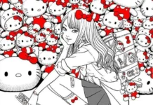 Junji Ito y Sanrio se unen para una colaboración épica Imagen promocional de la colaboración de Junji Ito y Sanrio.
