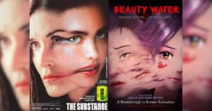 ¿Plagio o inspiración? Las similitudes entre "La Sustancia" y "Beauty Water" La sustancia-Beauty Water