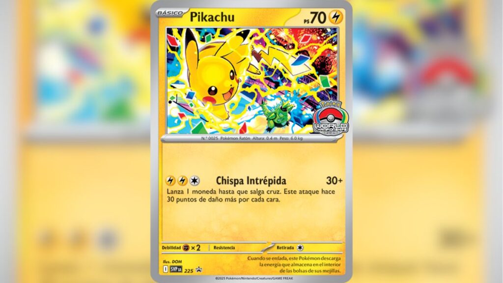 Carta conmemorativa de Pikachu