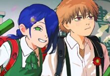 ¡Chainsaw Man: Reze Arc presenta un exclusivo folleto con arte alternativo de Denji y Reze! Chainsaw Man Reze Arc- bonus de Denji y Reze en la escuela primaria