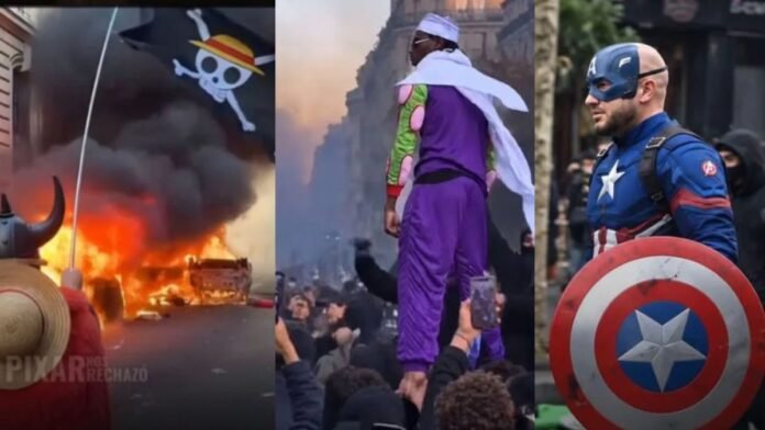 Personajes de Anime-Protestas en Francia 2026 Personajes de Anime-Protestas en Francia 2026